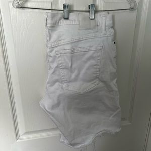 Abercrombie & Fitch White Distressed Shorts